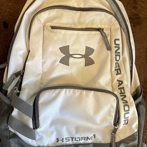 Under Armour White & Grey Backpack